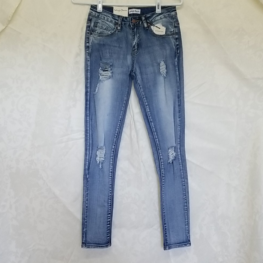 Salvaje Denim sz 3 distressed Jean's